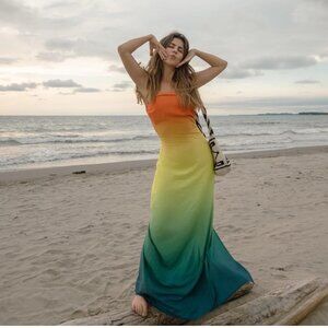 NWT Anthropologie Pandawa Beach Colombia Beach Dress Strapless